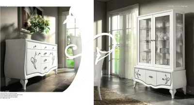 Produktbild von Luxus Vitrine Glas Schrank Antik Stil Modern Holz Vitrinen Italienische Möbel