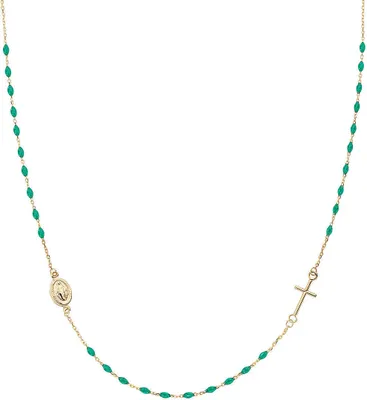Produktbild von Halsketten   Rosenkranz Amen Gold Von 50 cm bis 70 cm  Kollektion  - frau