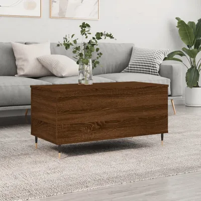 Obrázok produktu pre Maison Exclusive - Konferenčný stolík hnedý dubový vzhľad 90x44,5x45 cm drevený materiál