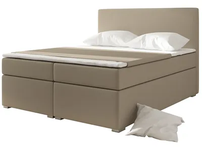 Produktbild von NABBI Gepolstert Doppelbett mit Stauraum Diana 160 - Beige