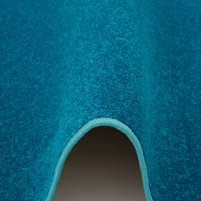 Produktbild von Trend Velours Teppich Kurzflor Einfarbig Modern, Größe:80x200 cm, Farbe:Petrol