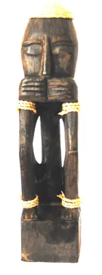 Produktbild von Holzfigur Mann mit Baskenmütze, 34 cm