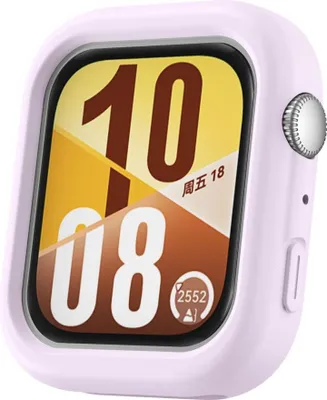 Immagine prodotto di Custodia protettiva in silicone per Huawei Watch Fit 4, modello Half Coverage, colore lilla chiaro