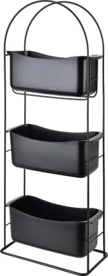 Produktbild von Duschregal Metall/Kunststoff Dea DEA Black 27,5 x 13 x 73 cm Schwarz 1 Stück
