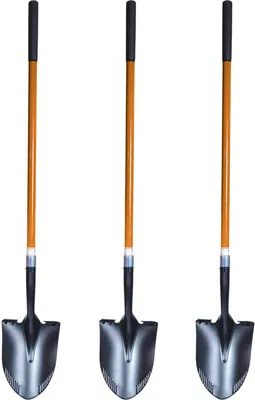 Produktbild von 3 Stück FRONTTOOL Spatenschaufel 2in1 SET - Amerikanische Form Schaufel und Spaten in einem, die perfekte Kombination von 2 Werkzeugen
