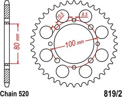 Obrázek produktu pro Rozeta 41 Z rozteč 520 pro SUZUKI GN GNX GSX GT GZ RG TU 250