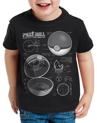 Produktbild von A.N.T. Mosterball Blaupause Kinder T-Shirt monster spiel online