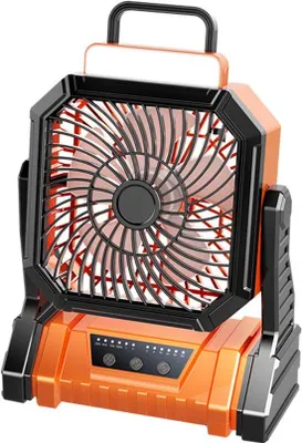 Obrázok produktu pre Prenosný bezdrôtový ventilátor s nabíjateľnou batériou a LED svietidlom, malý stolný ventilátor, napájaný cez USB, vhodný na cestovanie, do spálne, do domácnosti, na kempovanie, do kancelárie