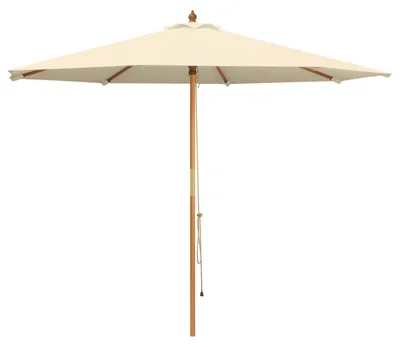 Zdjęcie produktu dla Parasol vidaXL, średnica 300 cm, wysokość 248 cm, wykonany z litego drewna eukaliptusowego