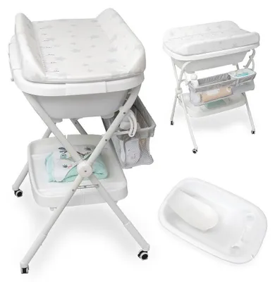 Immagine prodotto di Interbaby: vaschetta per bambini multifunzione Interbaby, con fasciatoio e seggiolino, motivo stelle