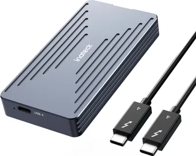 Produktbild von Inateck 40Gbps M.2 NVMe SSD-Gehäuse, Aluminium Festplattengehäuse, USB4.0/Thunderbolt 4, unterstützt 2230/2242/2260/2280 SSDs, M-Key
