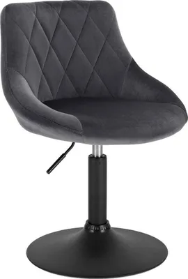 Productafbeelding van Barkruk Modern Feddo Industrieel – Donkergrijs – Hoogte verstelbaar – Met rugleuning – Fluweel – Barkruk – Keukenstoel – Modern design – 1 stuk