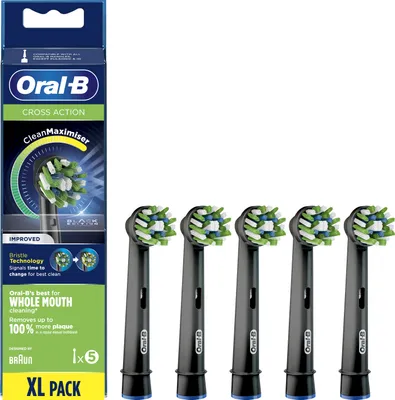 Produktbild von Oral-B CrossAction 80339542, 5 Stück(e), Schwarz, CleanMaximiser, Ungarn, Oral-B, 27,25 g