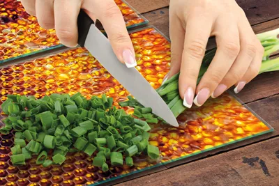 Imagen del producto de Plato De Vidrio Protector Para Cocina, 2 Unidades, 35X52 Cm, Color Ambar