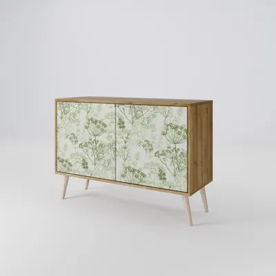 Produktbild von Spacerebels Kommode mit 2 Türen - Sideboard Komodenschrank - Highboard - Kleiderschrank Möbel - Wohnzimmer Schlafzimmer - 57,5×111×42 (HxBxT)