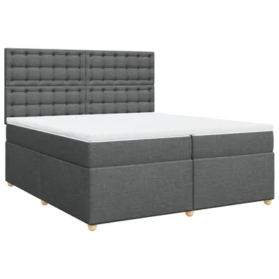 Produktbild von vidaXL Boxspringbett mit Matratze Dunkelgrau 200x200 cm Stoff