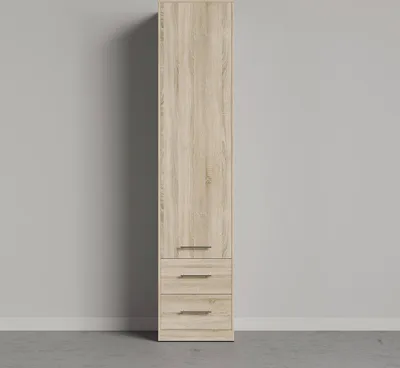 Produktbild von SMARTBett Schrank Kleiderschrank Aktenschrank 50cm mit 2 Schubladen Eiche Sonoma