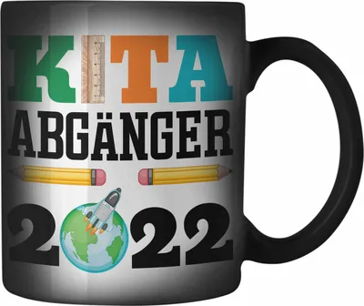 Produktbild von Trendation - Einschulung Junge Mädchen Geschenk Schultüte Füllung Farbwechsel Zauber-Tasse Schulstart 1. Schultag Schuleinführung Schulanfang Geschenkidee 2022 Schulkind (Schwarz)