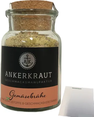 Produktbild von Ankerkraut Gemüsebrühe ohne Geschmacksverstärker und Zusatzstoffe (90g Glas) + usy Block
