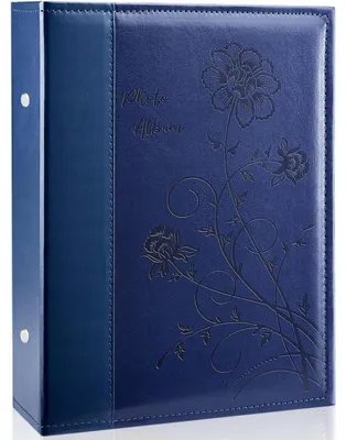 Produktbild von Fotoalbum 10x15 cm Lederoptik Blau für 300 Fotos Slip-in