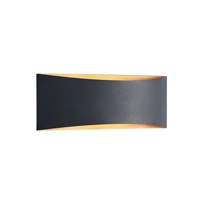 Produktbild von Arcchio LED-Wandleuchte Jelle, 27 cm, schwarz/gold, up/down
