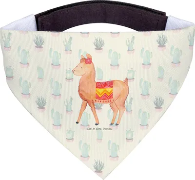 Produktbild von Mr. & Mrs. Panda Halstuch Alpaka Stolz - Kaktus Grün - Geschenk, Hund, Hundetuch, Lama, Hunde-Halstuch, Für Hunde, Tuch