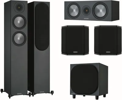 Produktbild von Monitor Audio Bronze 6G Cinema 200 Heimkino Lautsprecher-Set schwarz matt