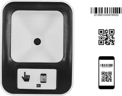 Obrázek produktu pro 2200 1D/2D/QR snímač čárových kódů CMOS obraz Stolní čtečka čárových kódů USB všesměrová obrazovka Snímač čárových kódů