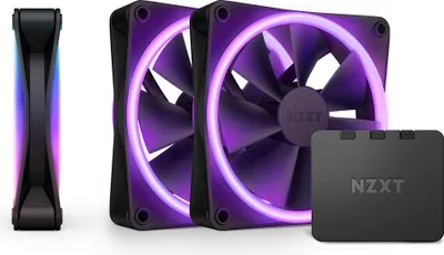 Obrázek produktu pro NZXT 120mm F-Series RGB DUO Fan Triple Black RF-D12TF-B1 retail - Gehuse-Lfter