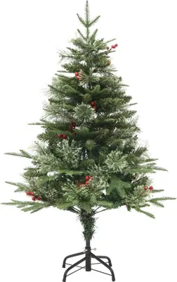 Obrázok produktu pre vidaXL Vianočný stromček s osvetlením a šiškami zelený 120 cm