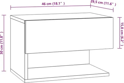 Zdjęcie produktu dla VidaXL 810954, Biały, Drewno, 50 kg, 460 mm, 295 mm, 300 mm