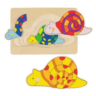Produktbild von Schichtenpuzzle Schnecke, 18 x 12,5 cm