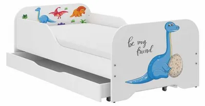 Produktbild von Kinderbett – Kleinkindbett – Jugendbett – 140x70 cm – Mit Absturzsicherung und Schublade – Matratze