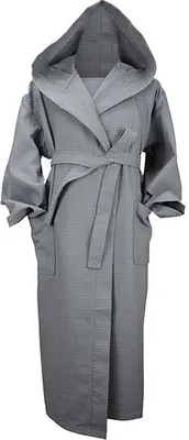 Immagine prodotto di A&R 028.50 | Robezz® Accappatoio in cialda con cappuccio Accappatoio con cappuccio - Colore: grigio antracite - Taglia: S/M