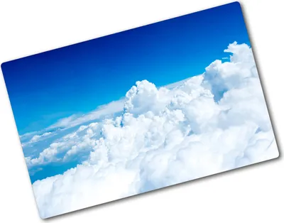 Produktbild von Tulup Glas Herdabdeckplatte - 80x52 cm - Glaskeramikkochfeld-Abdeckung Spritzschutz Glasabdeckplatte - Einteilig - Landschaften - Wolken - Blau