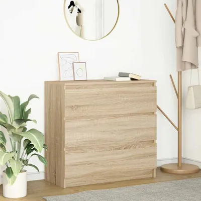 Zdjęcie produktu dla vidaXL Kredens dąb sonoma 80x35x76 cm materiał drewnopochodny