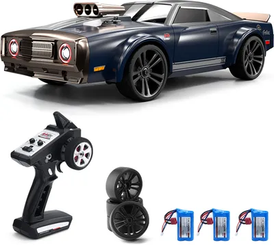 Obrázek produktu pro Dálkově ovládané driftovací auto 1/16 Dálkově ovládané auto 2,4 GHz 4WD 35 km/h Dálkově ovládané závodní auto Vysoká rychlost Dětský dárek RTR pro děti Chlapci Dívky se 7 režimy Andělské oko Světlomety 3 baterie