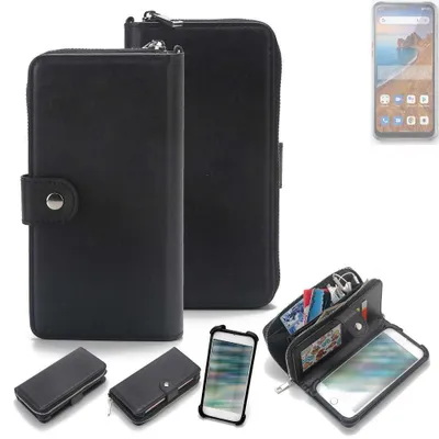 Produktbild von K-S-Trade 2in1 Handyhülle Schutzhülle kompatibel mit Unihertz TickTock-E  & Portemonnee Cover Handy Hülle Case Etui Geldbörse Wallet Bookstyle