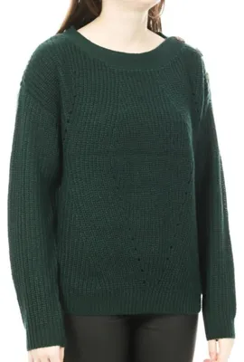 Image de Pull Vero Moda pour femme Sayla, vert, coupe droite, taille S