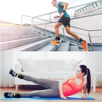 Produktbild von Famanu Verstellbare Fußgewichte 0,9-4,5 kg - Für Fitness und Training