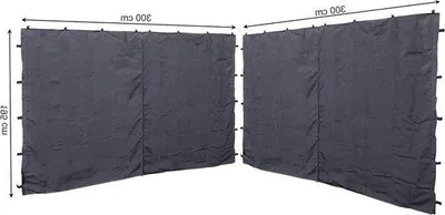 Produktbild von Famanu Seitenteile für Pavillon 300x195 cm - Antrazit RAL 7012