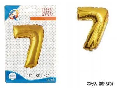 Produktbild von Folienballon, Zahlenballon, Zahl "7", 80 cm