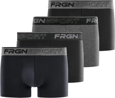 Produktbild von Baumwoll-Boxershorts mit Elasthan, 4er-Set, Größe L, grau