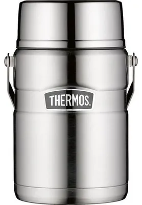 Produktbild von THERMOS Speisegefäß Stainless King, Edelstahl mattiert 1,2 l, hält 12 Stunden heiß, inkl. 2 Portioneneinsätze, spülmaschinenfest, absolut dicht, BPA-Frei - 4001.205.120