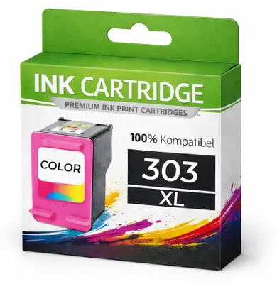 Produktbild von XL Tintenpatrone 303XL CMY T6N03AE für HP Color C/M/Y Patrone 303 Premium Quali Tango X Envy Photo 6220 6222 6230 6232 6234 6252 6255 6258 7120 7130