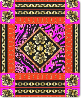 Produktbild von MuchoWow® Mauspad Mousepad Blumen - Halskette - Pantherdruck - Gold - Muster 30x40 cm - Mousepads - Maus Mat - Pad - Mausunterlage - Mausmatten