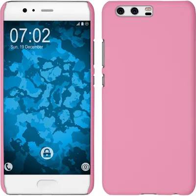 Produktbild von PhoneNatic Case kompatibel mit Huawei P10 Plus - Hülle rosa gummiert Hard-case + 2 Schutzfolien