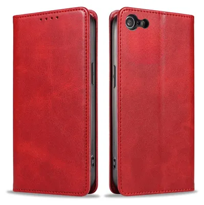 Produktbild von Handyhülle für Apple iPhone 6 / 6s Kunstleder Flip Cover Hülle Klapphülle Case Kartenfach Farbe: Rot