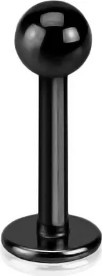 Produktbild von viva-adorno 1,2 x 8 x 3mm Lippen Piercing Stecker Edelstahl in verschiedenen Farben Tragus Labretstecker Z308,Schwarz 1,2 x 8 x 3mm