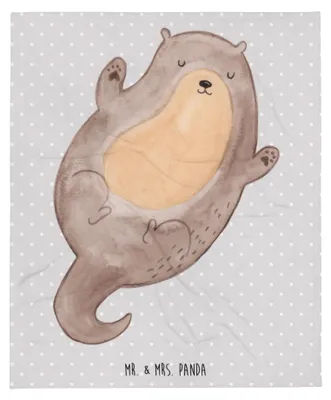 Produktbild von Mr. & Mrs. Panda Bettdecke Otter Umarmen - Grau Pastell - Geschenk, Tagesdecke, gut Gelaunt, Decke, Seeotter See, Kuscheldecke, glücklich, Hallo, Plaid, Bettüberwurf